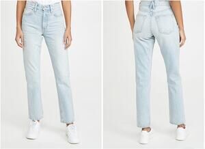 SLVRLAKE High Rise Light Wash Virginia Slim Love Song Jeans Size 27
